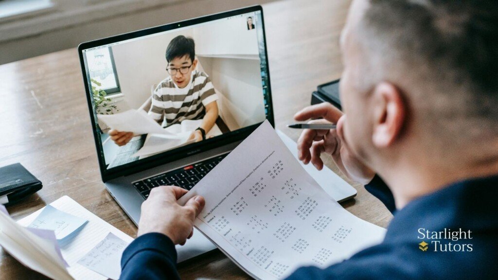 Student receiving one-to-one online tutoring support